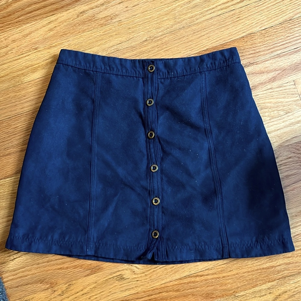 Blue button up skirt